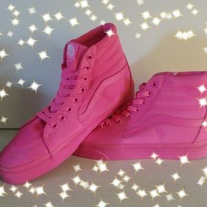 Vans hot pink high tops